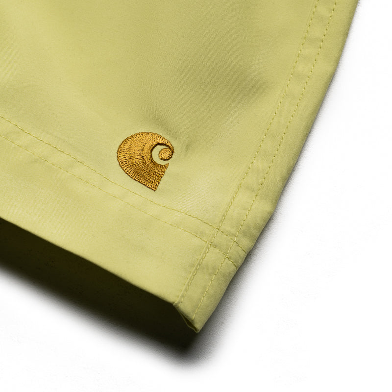 Carhartt WIP Chase Swim Trunk - Quick-Dry Men's Swim Shorts in Arctic Lime | Perfect for Beach, Pool & Water Sports