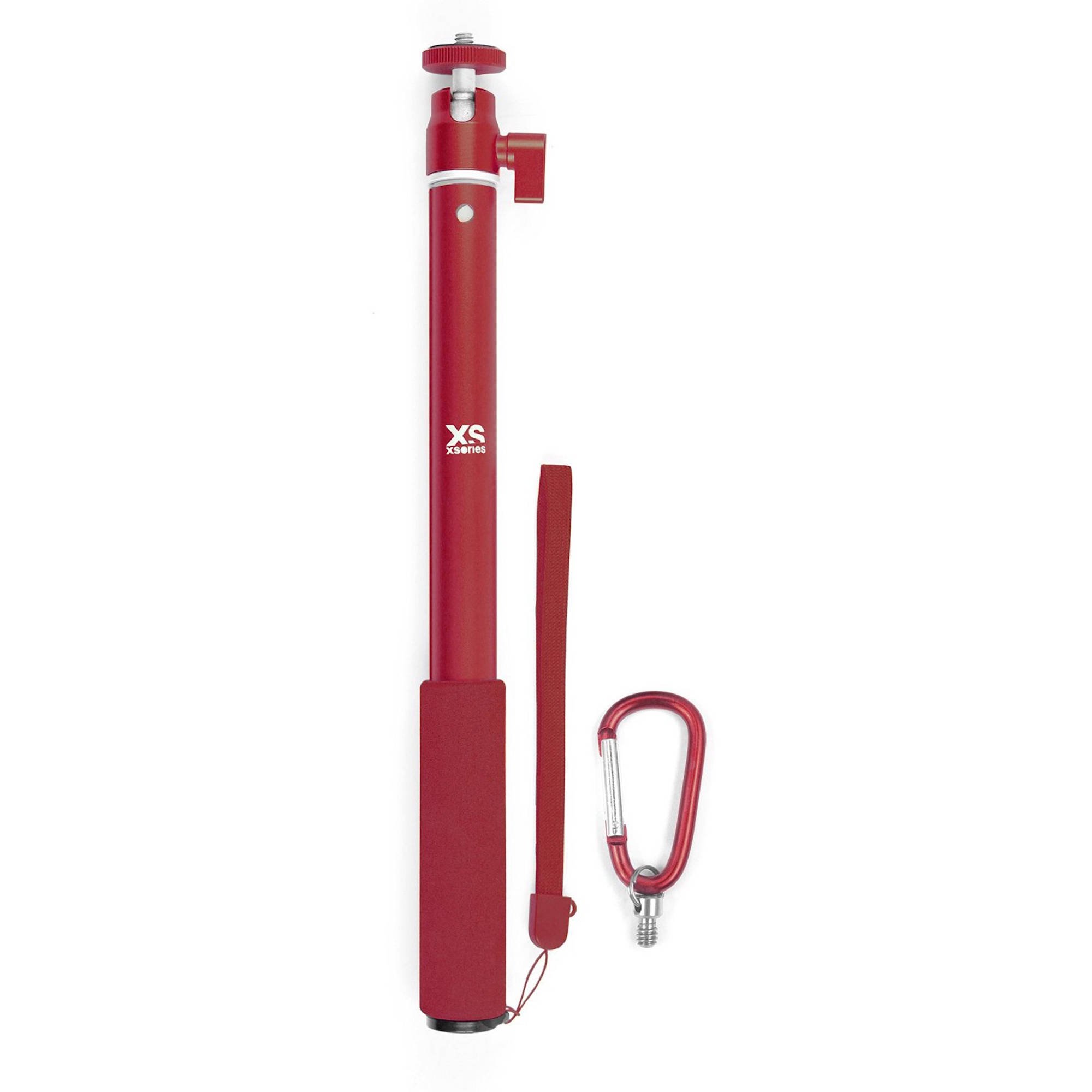 XSories Big U-Shot Telescoping Camera Monopod - Adjustable Pole for GoPro Hero 3/3+/4 & Digital Cameras - Includes GoPro Mount - Perfect for Travel, Vlogging & Action Shots (Deep Red)