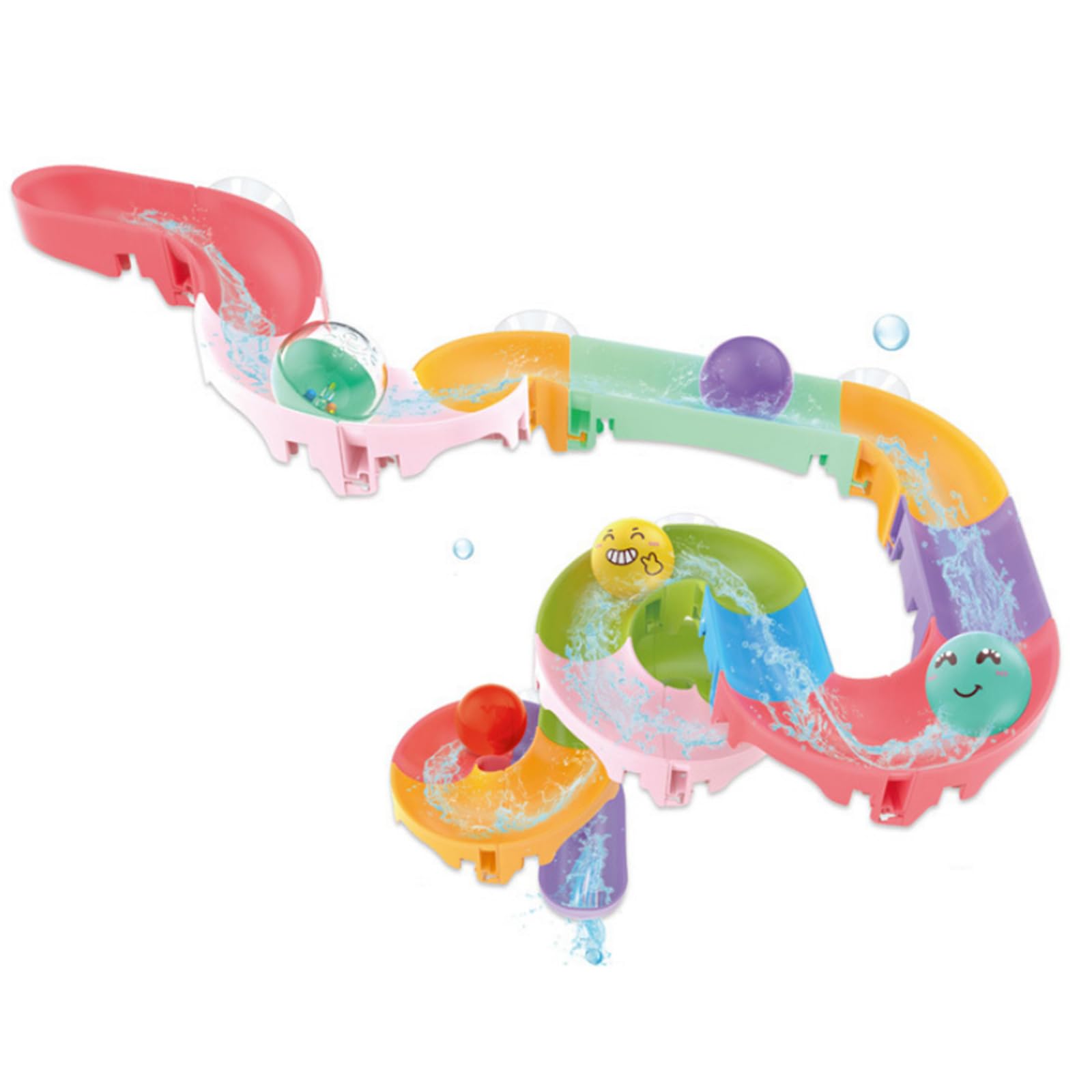 32PCS Fun DIY Slippery Slide Bath Toys for Kids with Suction Cups - Summer Baby Bath Time Play Set for Toddlers | Perfect for Bathtub Fun, Sensory Play & Water Learning Activities