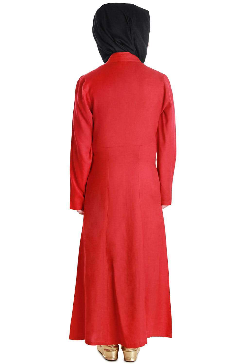 Waseemah Girls' Islamic Abaya Dress - Modest Prayer Dress for Kids - Perfect for Eid, Mosque & Special Occasions