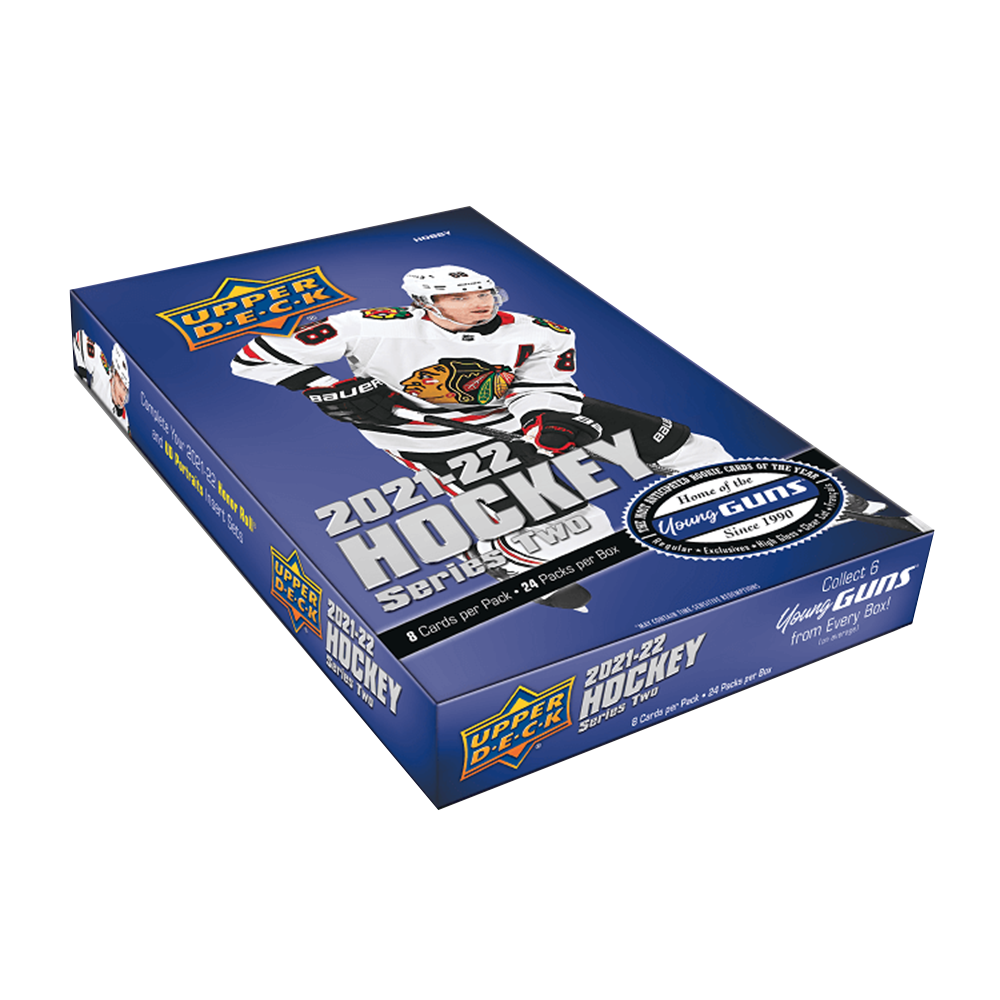 2021-22 Upper Deck Series 2 Hockey Hobby Box - Collectible NHL Trading Cards for Sports Fans & Card Collectors - Perfect for Trading, Collecting, and Displaying