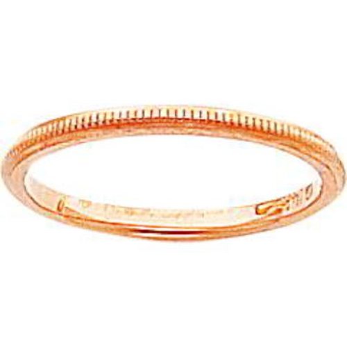 14K Rose Gold Wedding Band Ring for Women - Size 4, Dainty Stackable Bridal Ring, Perfect for Engagement, Anniversary & Everyday Wear