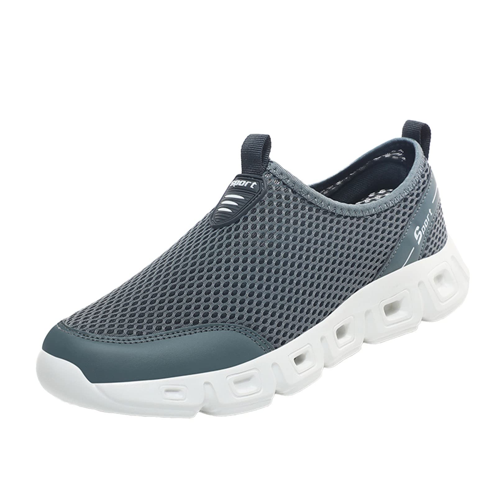 **GWTAECH Men's Lightweight Breathable Mesh Summer Sneakers - Size 7, Non-Slip Outdoor Walking Shoes for Large Feet | Perfect for Hiking, Travel & Casual Wear**