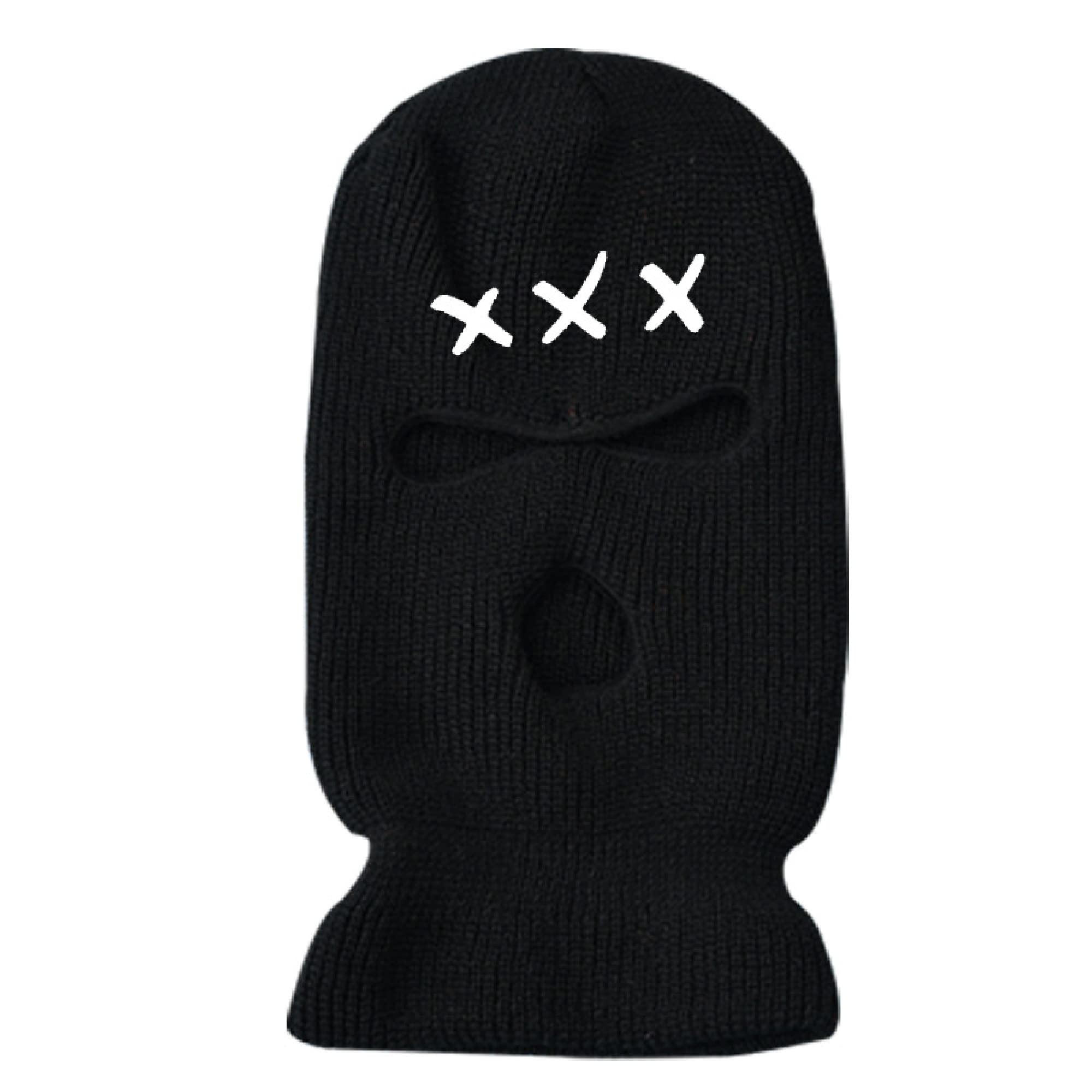 ISWMM 3-Hole Wool Knit Ski Mask - Warm Winter Balaclava for Men & Women - Windproof Cycling Face Cover for Snowboarding, Motorcycling & Outdoor Activities