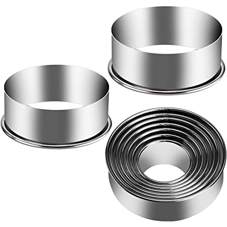 Premium Stainless Steel Round Cookie Cutter Set - 12 Piece Baking Tools for Perfect Cookies, Biscuits & Pastries - Ideal for Christmas, Holidays, DIY Desserts & Home Baking Gifts