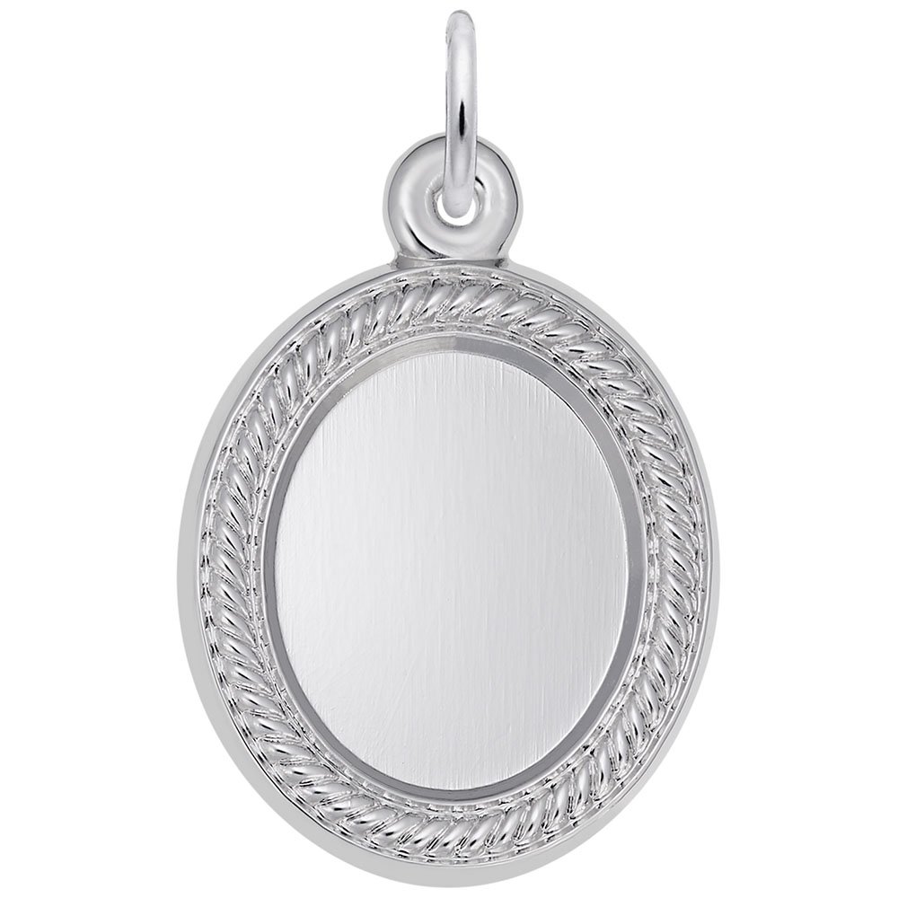 Elegant Rope Oval Charm - Sterling Silver Pendant for DIY Bracelets & Necklaces - Perfect for Handmade Jewelry, Gifts, and Fashion Accessories