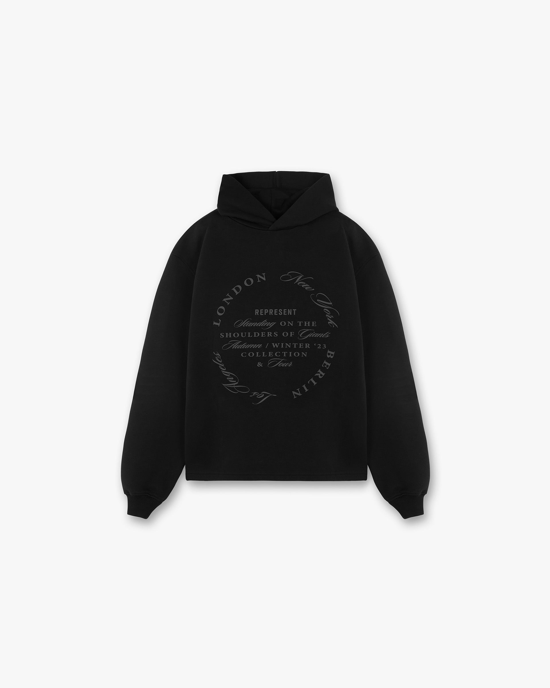 Season Tour Relaxed Hoodie for Men & Women - Soft Cotton Pullover Sweatshirt with Kangaroo Pocket - Black - Perfect for Casual Wear, Travel & Outdoor Activities