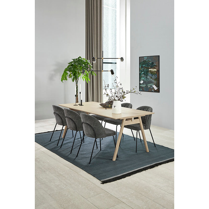 MILANI Modern Dining Chair - Anthracite Grey Upholstered Seat for Kitchen, Dining Room & Office - Comfortable & Stylish Home Furniture