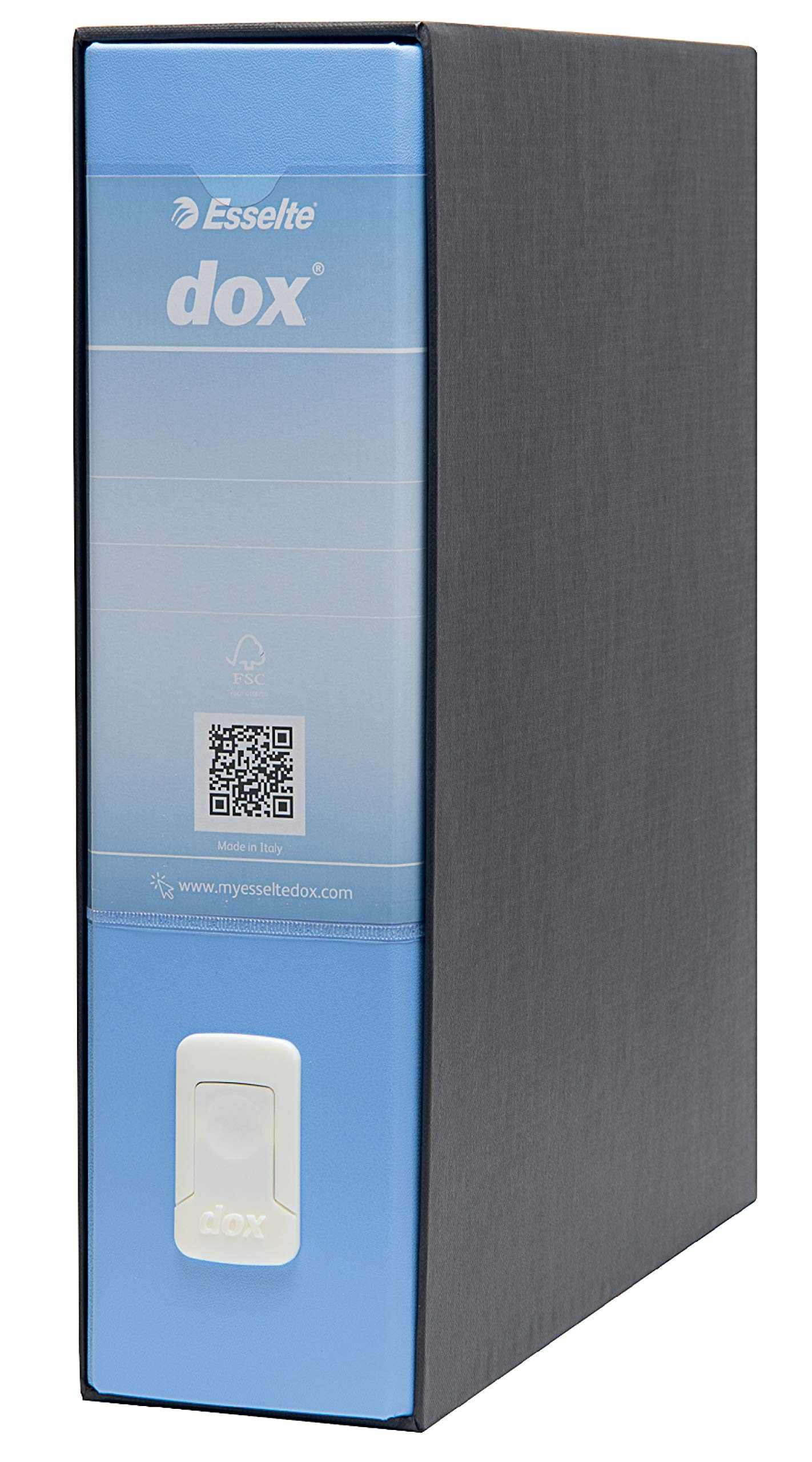 Esselte Dox 1 Class Box Lever Arch File - A4 Size Light Blue Document Organizer | Perfect for Office Filing, School Projects & Home Organization