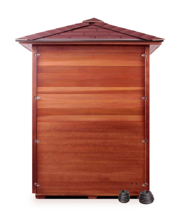 Enlighten Sauna Sapphire 2-Person Infrared & Traditional Home Sauna with Premium Wood Construction - Perfect for Home Spa, Relaxation & Detox Therapy (Model H 16376)
