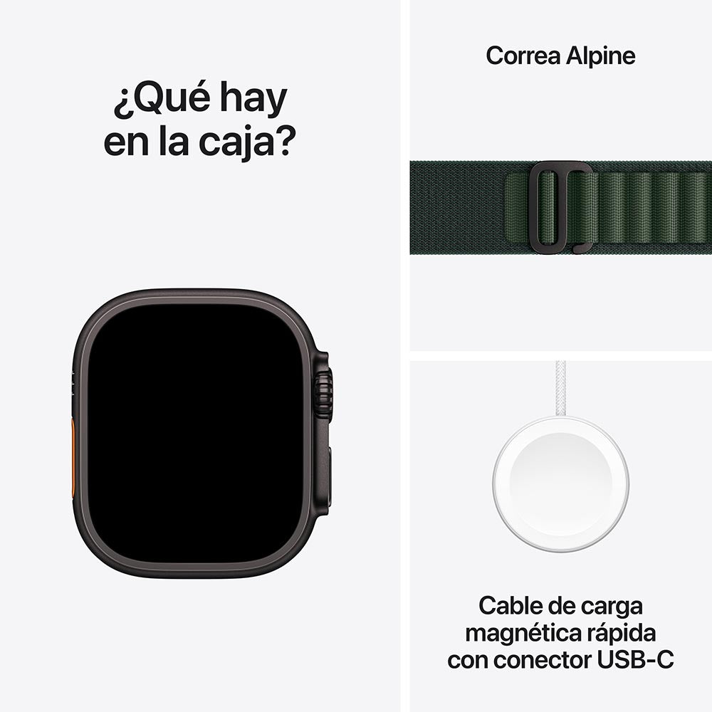 Apple Watch Ultra 2 GPS + Cellular - 49mm Black Titanium Case with Dark Green Alpine Loop - Perfect for Outdoor Adventures & Fitness Tracking
