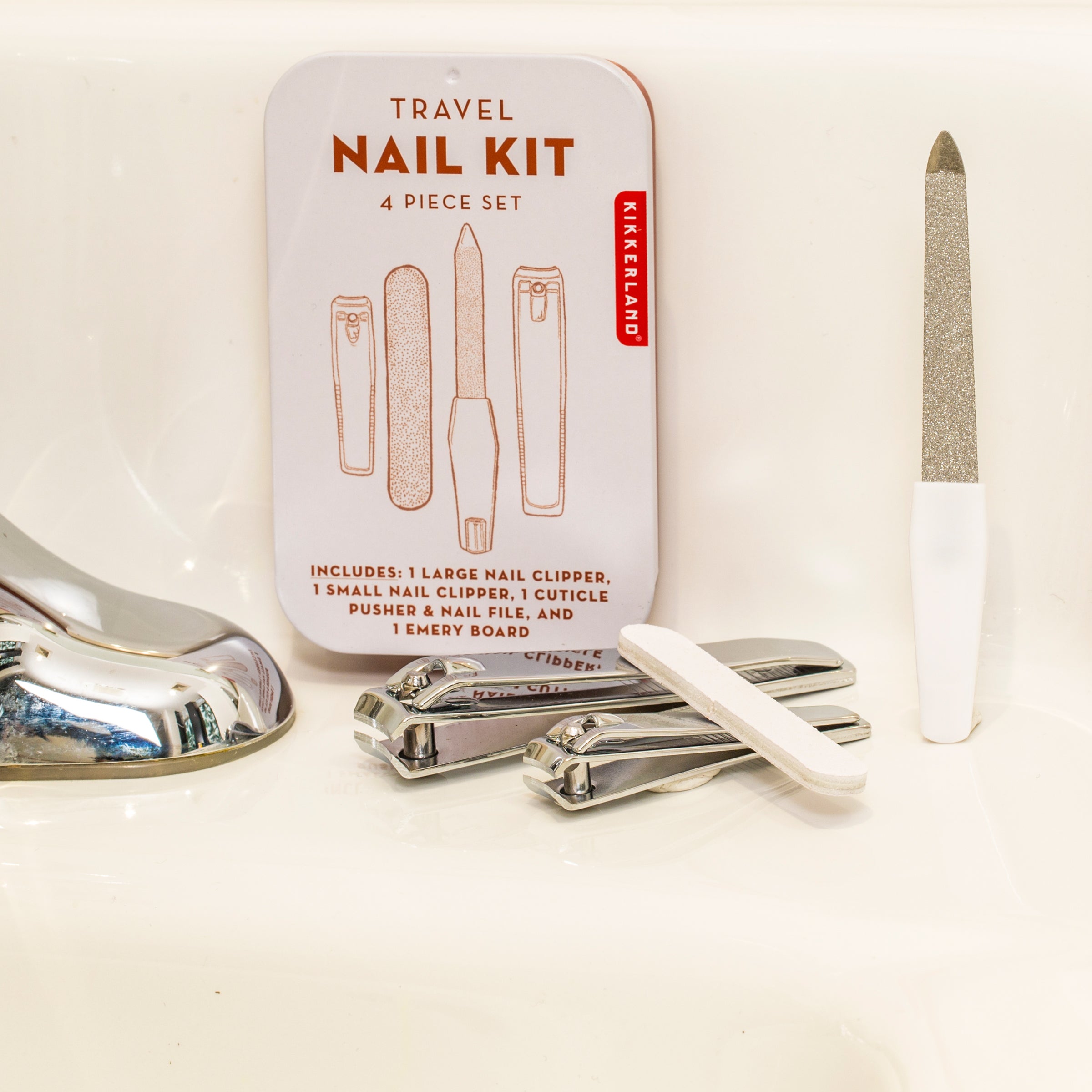 Portable Travel Nail Care Kit - Manicure & Pedicure Set with Nail Clippers, Files & Tools - Perfect for Vacations, Business Trips & On-The-Go Grooming