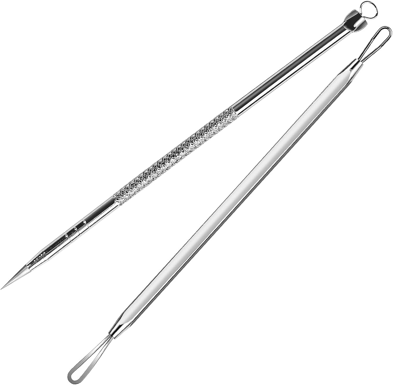 Gleevia 2-in-1 Pimple Extractor & Blackhead Remover Tool - Surgical Grade Acne Treatment for Face & Nose - Perfect for At-Home Skincare & Blemish Removal