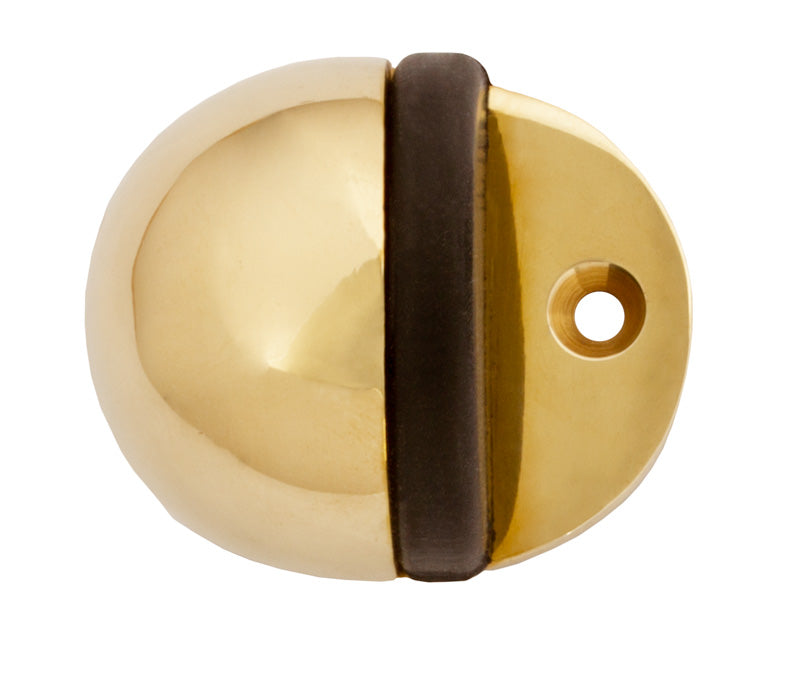 Brass Door Stop with Floor Mount - Heavy Duty Door Stopper for Home, Office & Commercial Use - Prevents Wall Damage & Noise - Ideal for Hardwood Floors & High Traffic Areas