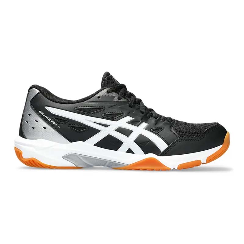 ASICS Gel Rocket 11 Women's Volleyball Shoes - Black/Pure Silver - Indoor Court Shoes for Women - Perfect for Volleyball, Badminton & Gym Training
