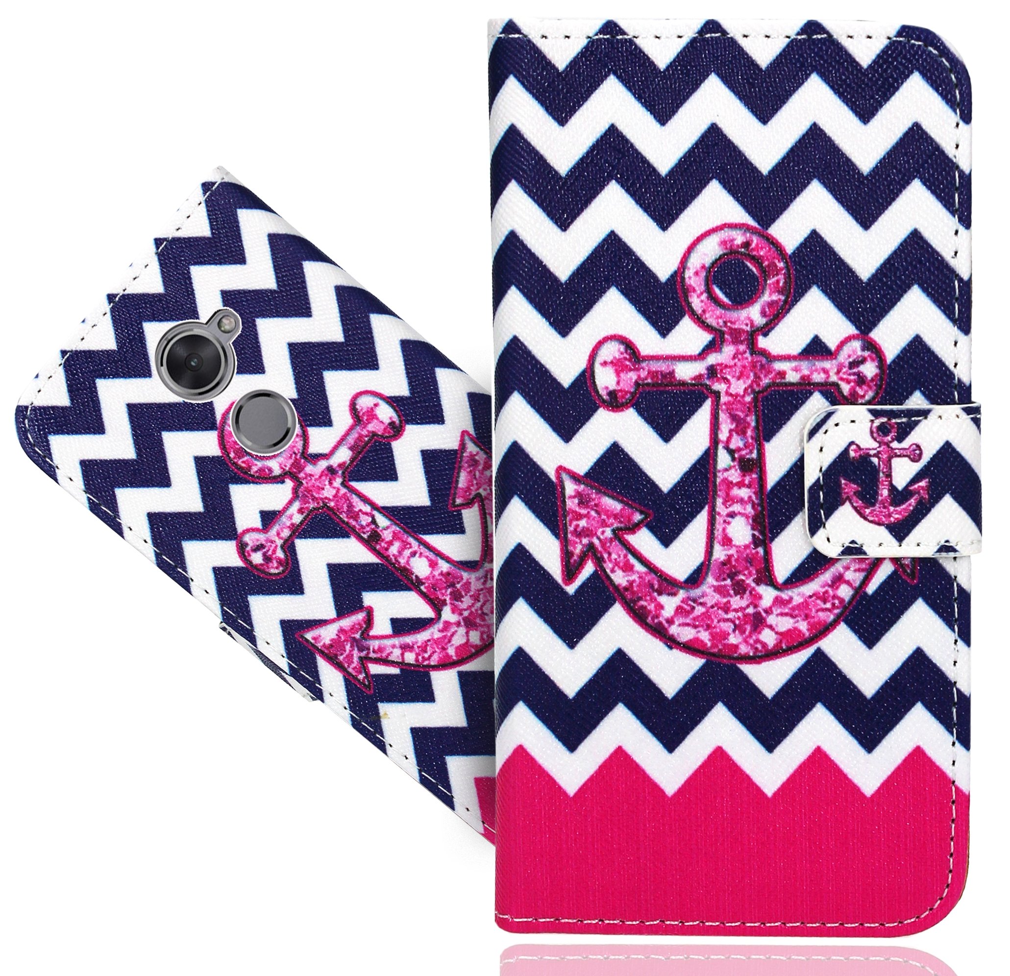 Foneexpert Vodafone Smart N8 Case - Premium PU Leather Flip Wallet Cover with Kickstand & Beautiful Printed Design - Perfect for Work, Travel and Daily Protection