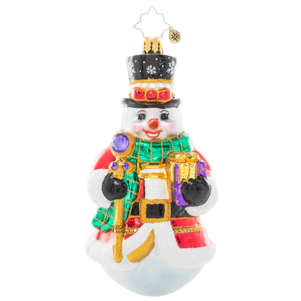 Christopher Radko Hand-Blown European Glass Christmas Ornament - Snowman Holiday Decor for Tree, Gift & Festive Home Decoration | Perfect for Christmas Tree Decorating, Holiday Parties & Winter Home Styling