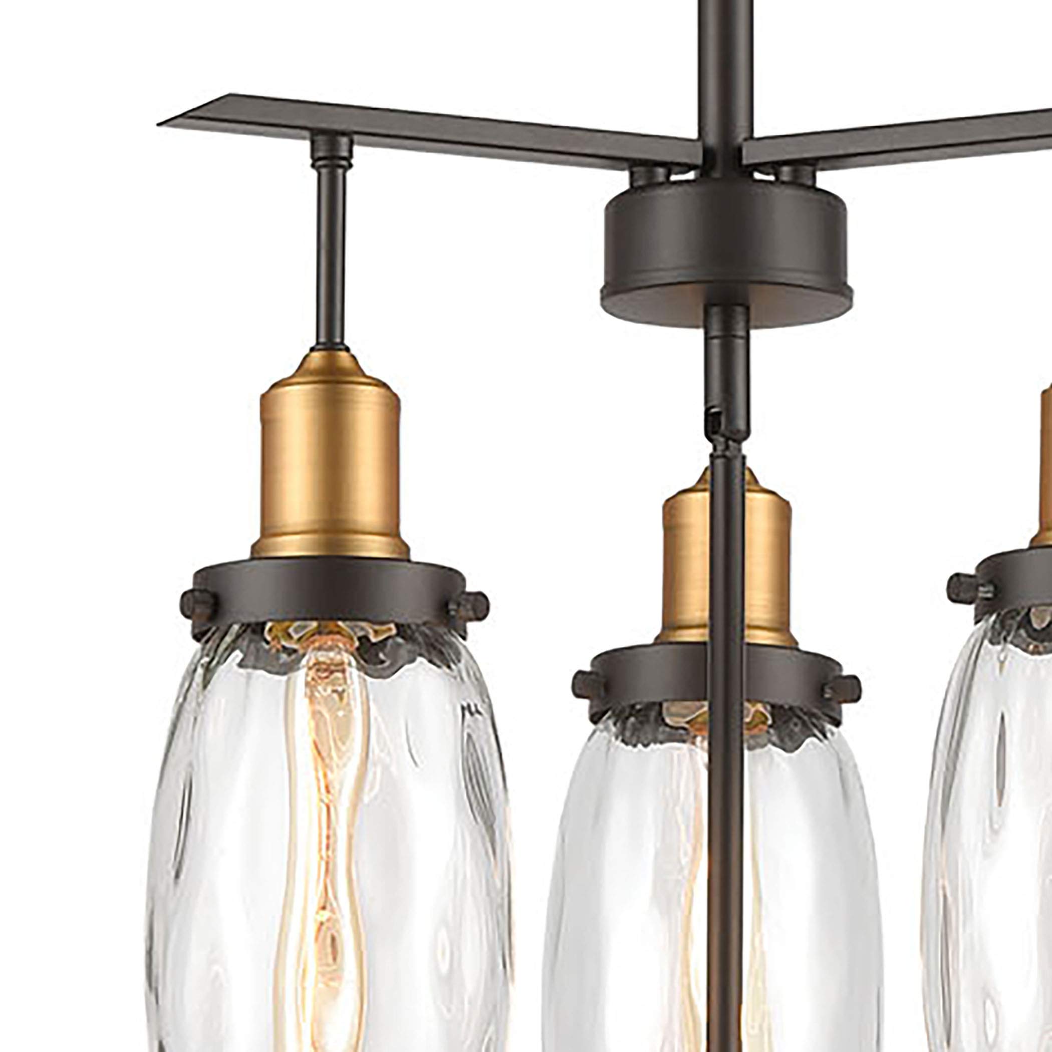 Elk Home 16327/4 Shinzu 16-Inch Wide 4-Light Chandelier - Oil Rubbed Bronze Finish - Elegant Dining Room Lighting for Home Decor