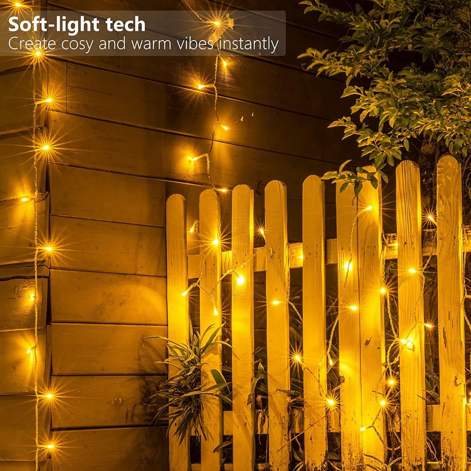 Koopower 35ft 100 LED String Lights with Timer, IP65 Waterproof, 8 Modes - Battery Operated Fairy Lights for Indoor Outdoor Decor (Warm White) - Perfect for Wedding, Party, Garden, Festival, Patio, Christmas & Home Decoration