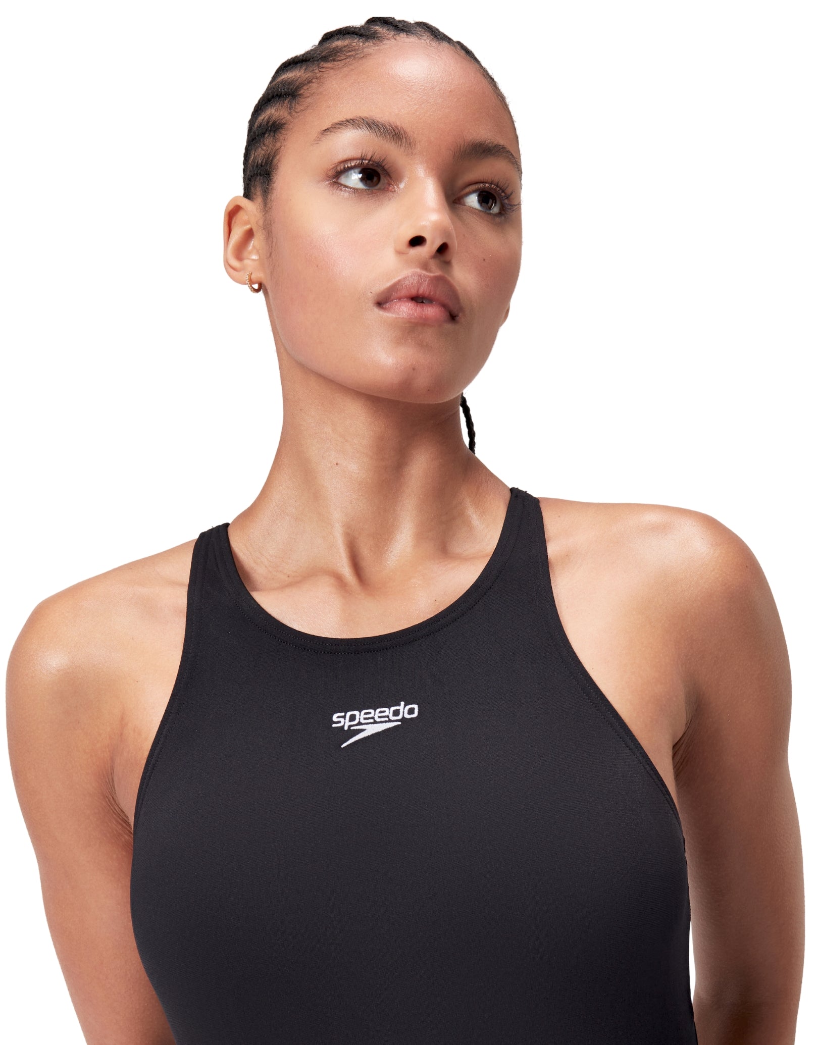 Endurance+ V Back Swimsuit for Women - Long Torso One Piece Swimwear - Black - Perfect for Lap Swimming, Water Aerobics & Beach Vacations