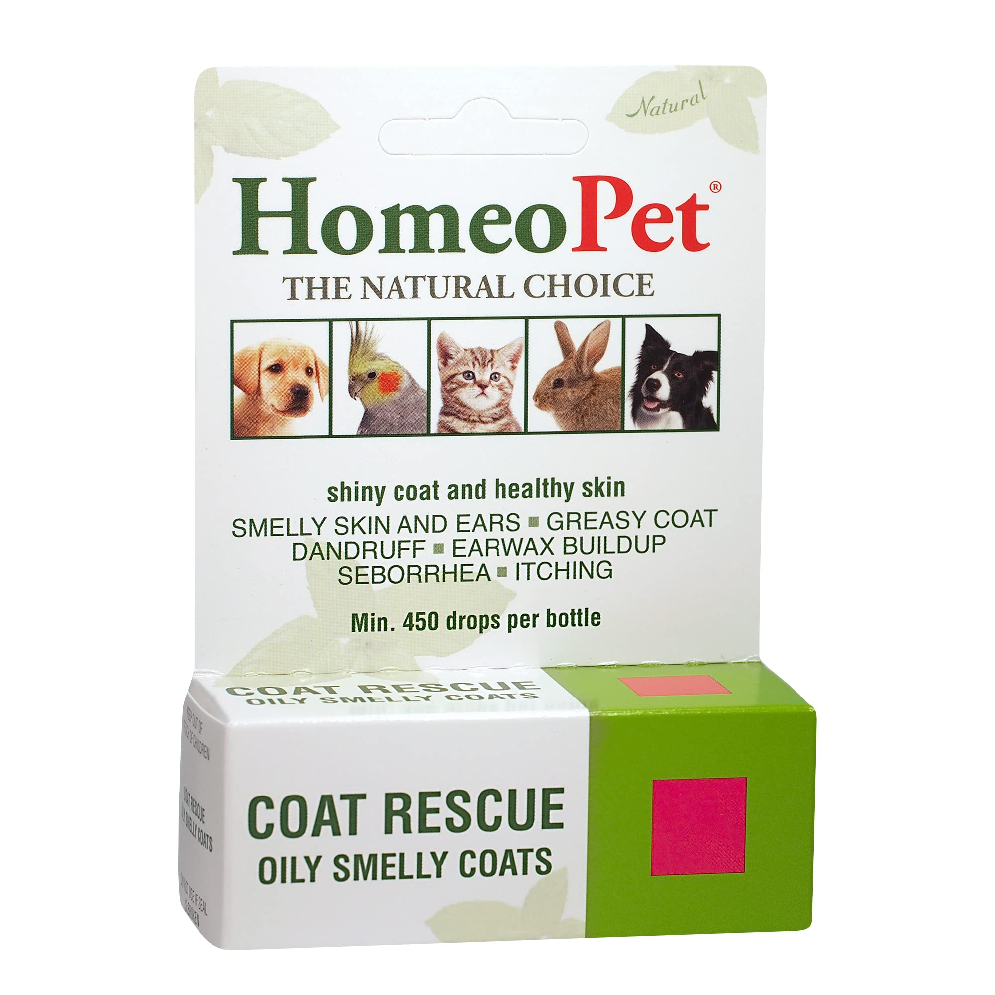 HomeoPet Coat Rescue - Natural Skin & Coat Support for Dogs & Cats - 15ml | Soothes Itching & Promotes Healthy Fur - Ideal for Allergies & Seasonal Shedding
