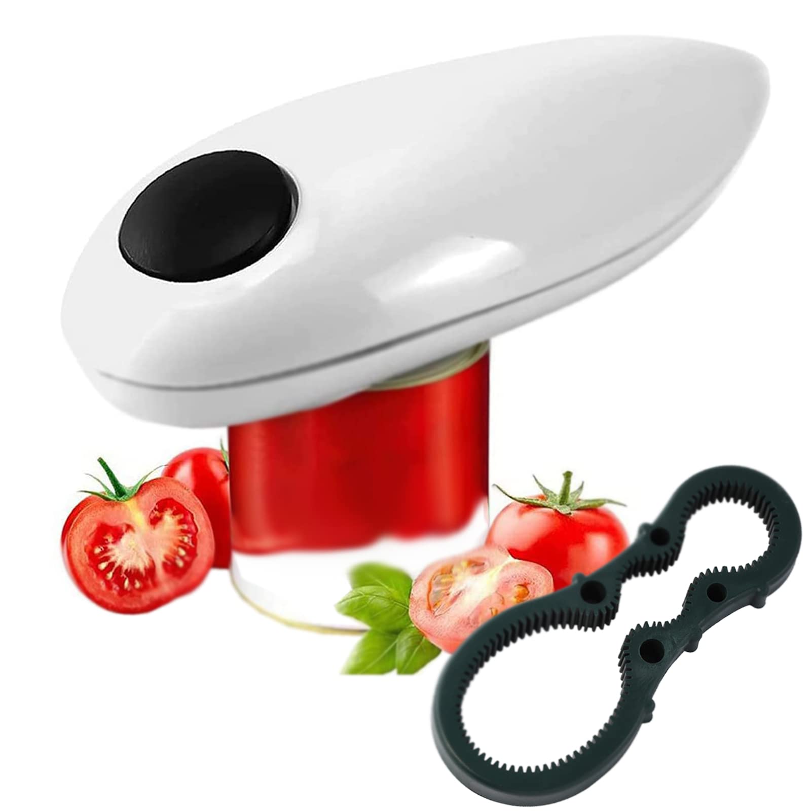 One Touch Electric Can Opener - Hands Free Automatic Smooth Edge Opener for Seniors & Kitchen Use - Perfect for Arthritis, Camping & Emergency Preparedness