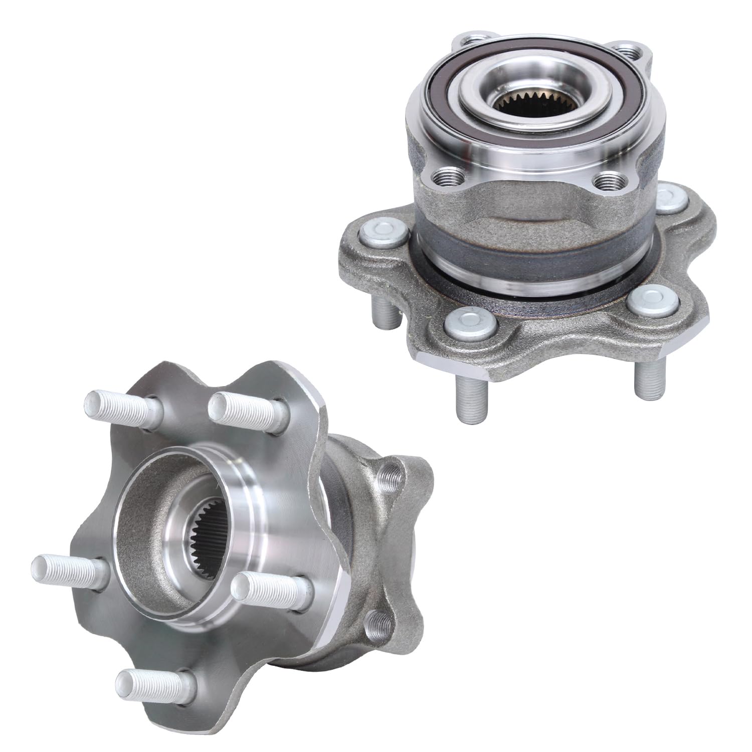 Detroit Axle Rear Wheel Bearing Hub Assembly Set - Compatible with 2009-2014 Nissan Murano (Fits 2010 2011 2012 2013 Models) - AWD Replacement Part - Perfect for Off-Roading, Daily Commuting & Winter Driving