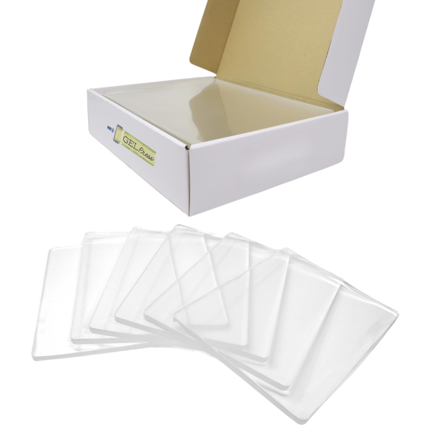 Gel Press Monoprinting Print Plates – 8” x 10” Reusable Gel Printing Plates for Card Making, Scrapbooking & Arts - 6-Pack Value Set for Artists & Crafters - Perfect for DIY Projects, Classroom Art Activities & Creative Printing Techniques
