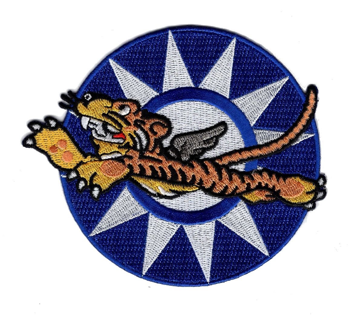 Flying Tigers 3rd Fighter Squadron Iron On & Sew On Embroidered Patch - Military Collectible, Jacket Decoration, Hat Badge, Backpack Emblem for Aviation Enthusiasts