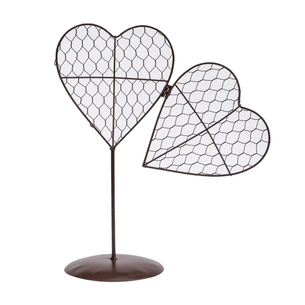 Heart-Shaped Iron Flower Frame Stand - Decorative Succulent Plant Pot for Home, Garden, Wedding & Party Decor | Perfect for Indoor Plants, Table Centerpieces, and Outdoor Garden Displays
