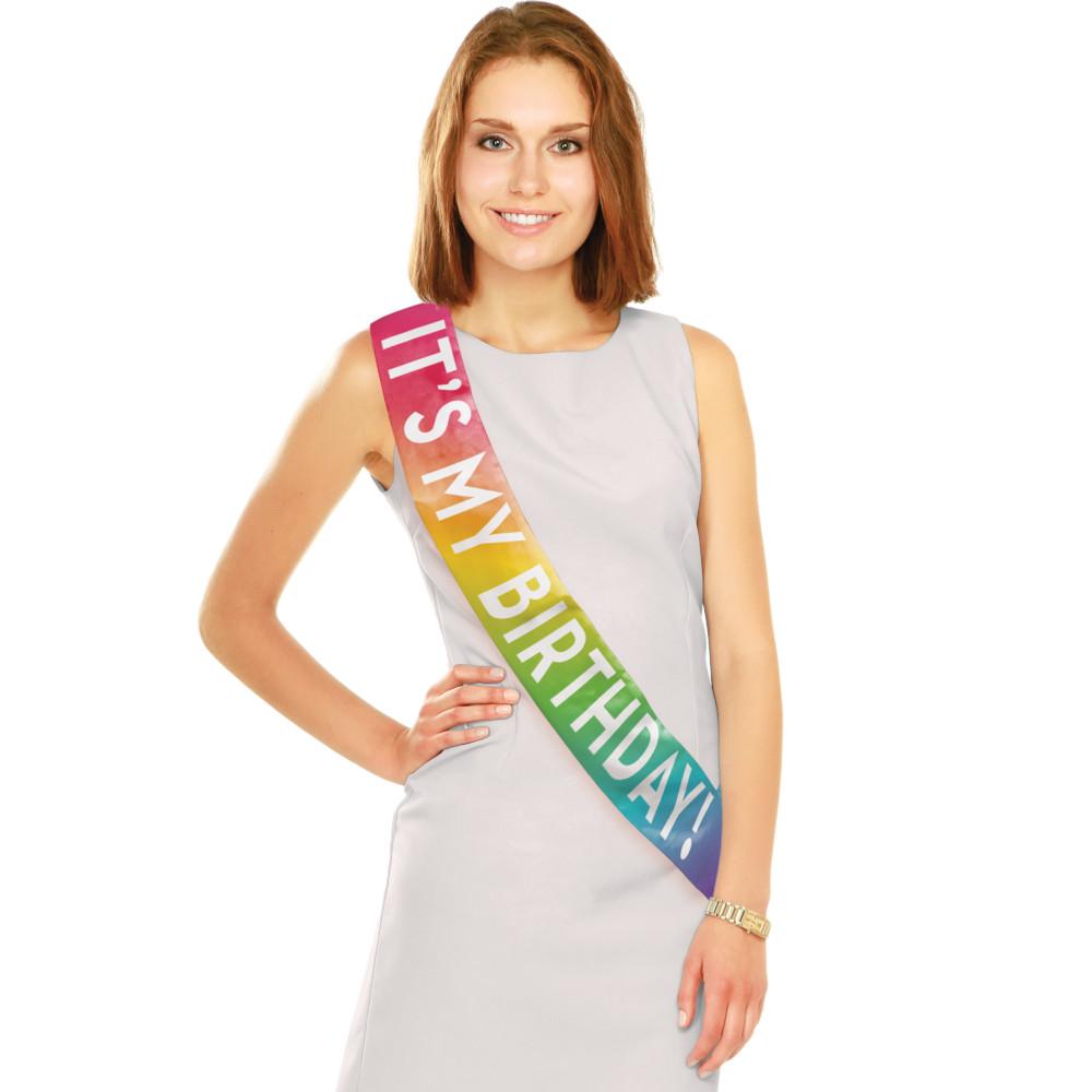 Birthday Sash for Women & Girls - Sparkly Rhinestone Party Sash for Birthday Celebrations, Bachelorette, Bridal Showers & Special Events