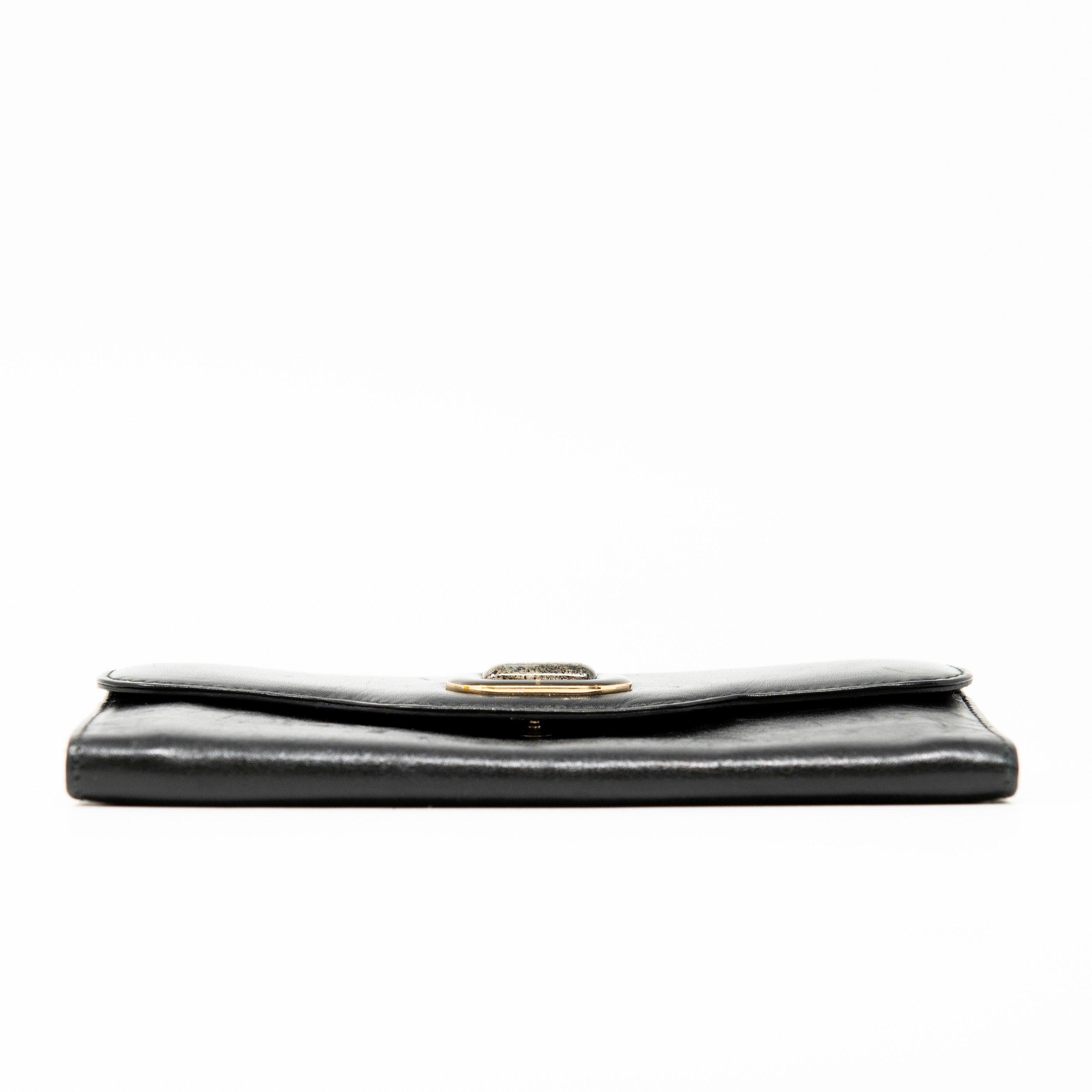 Bvlgari Black Leather Long Wallet for Men - Luxury Designer Bifold Wallet with RFID Protection - Perfect for Business, Travel & Everyday Use