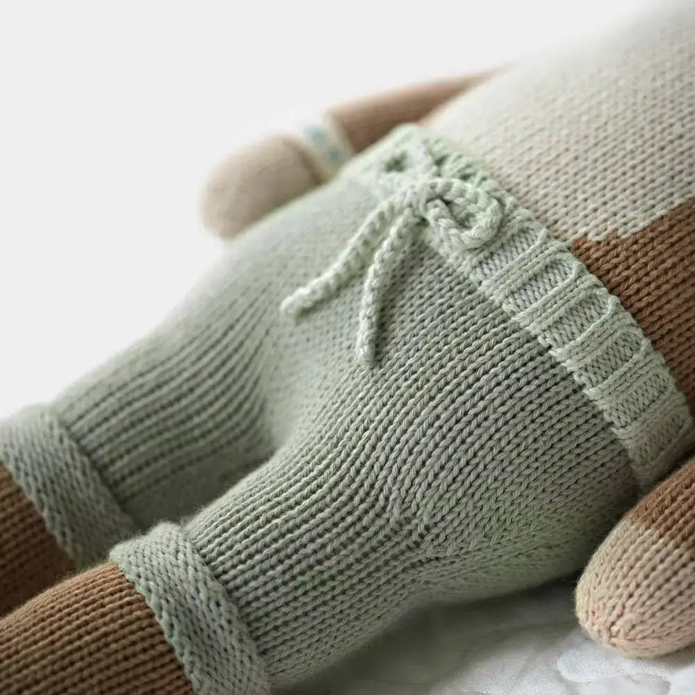 Cuddle + Kind Elliott The Fawn - Hand-Knit Organic Cotton Plush Stuffed Animal Toy for Babies & Kids | Perfect for Nursery Decor, Baby Shower Gifts, and Cuddling Comfort
