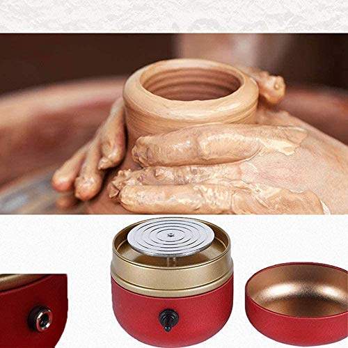 Mini Electric Pottery Wheel Machine for DIY Ceramic & Clay Art - Compact Crafting Tool with Removable Tray - Perfect for Home Studios, Classroom Projects & Beginner Potters