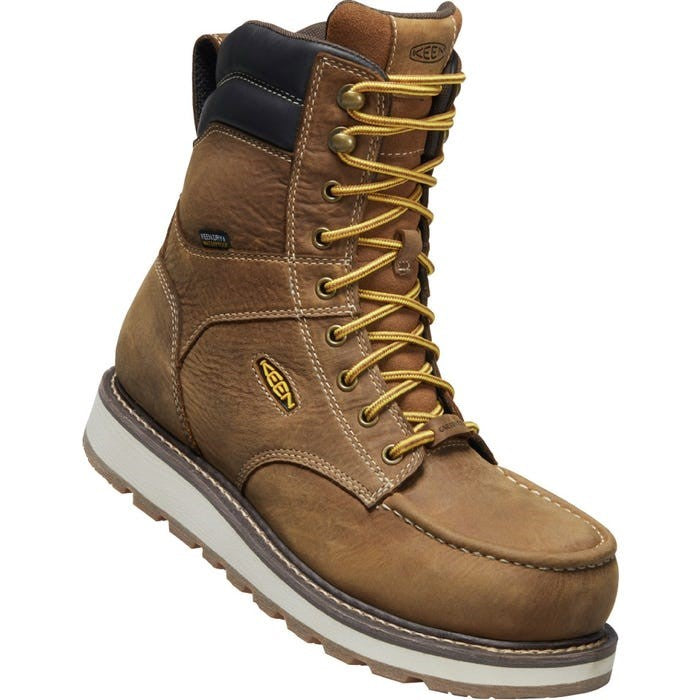 Keen Cincinnati 8 Inch Composite Toe Work Boots for Men - Safety Shoes for Construction, Warehouse & Outdoor Work (Model 1025694)