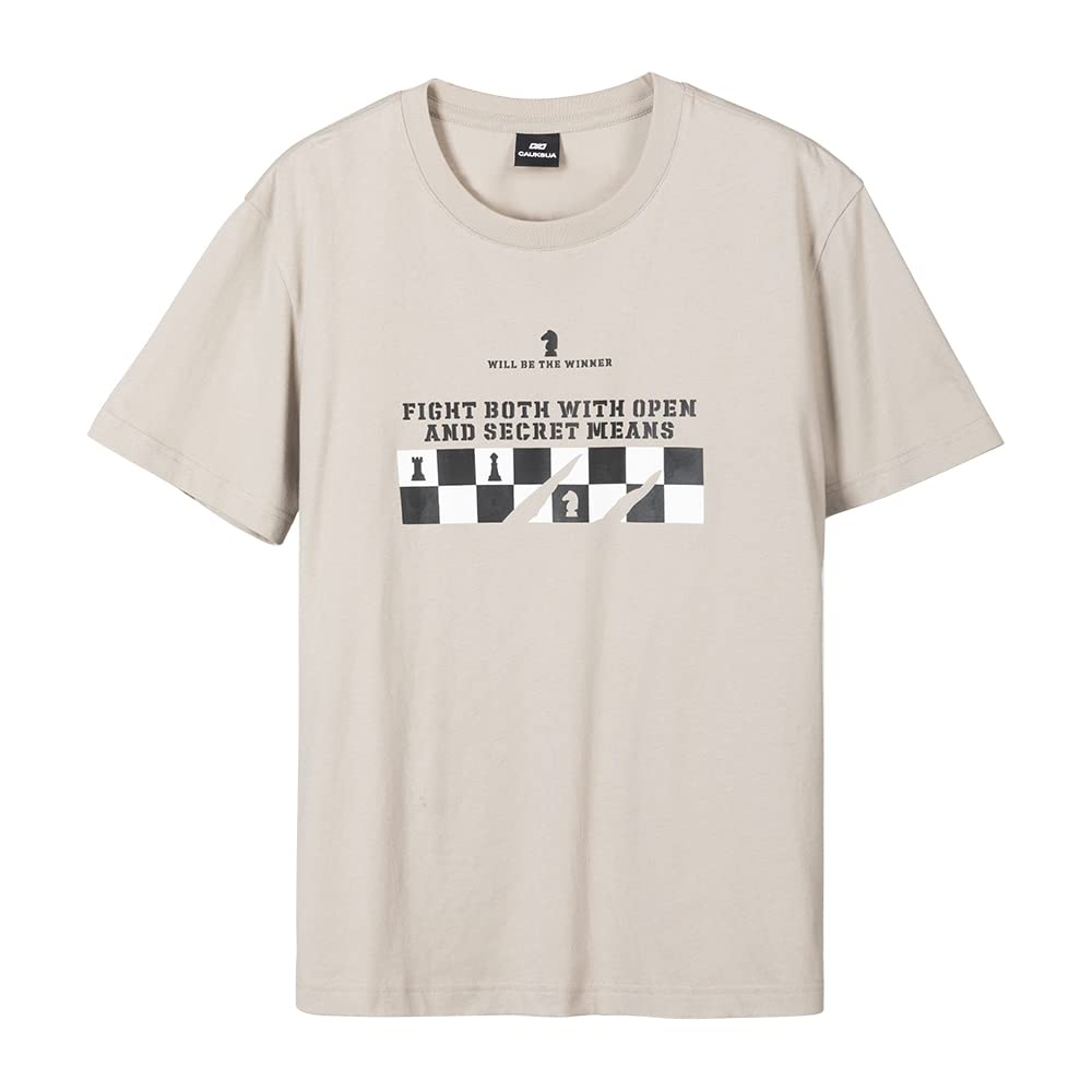 Men's Graphic Logo T-Shirt - Short Sleeve Crew Neck Cotton Tee for Casual Wear, Street Style & Everyday Outfits