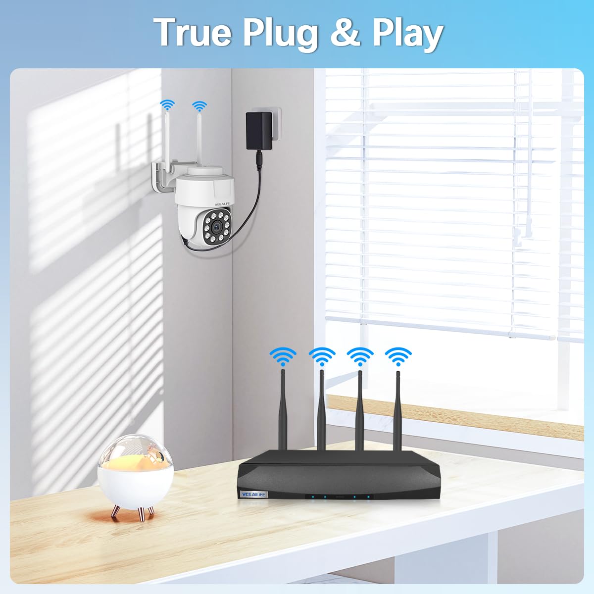 Auto Tracking & 2-Way Audio Outdoor Wireless Security Camera System - WiFi PTZ Home Surveillance with Night Vision | Ideal for Backyard, Garage & Business Security Monitoring