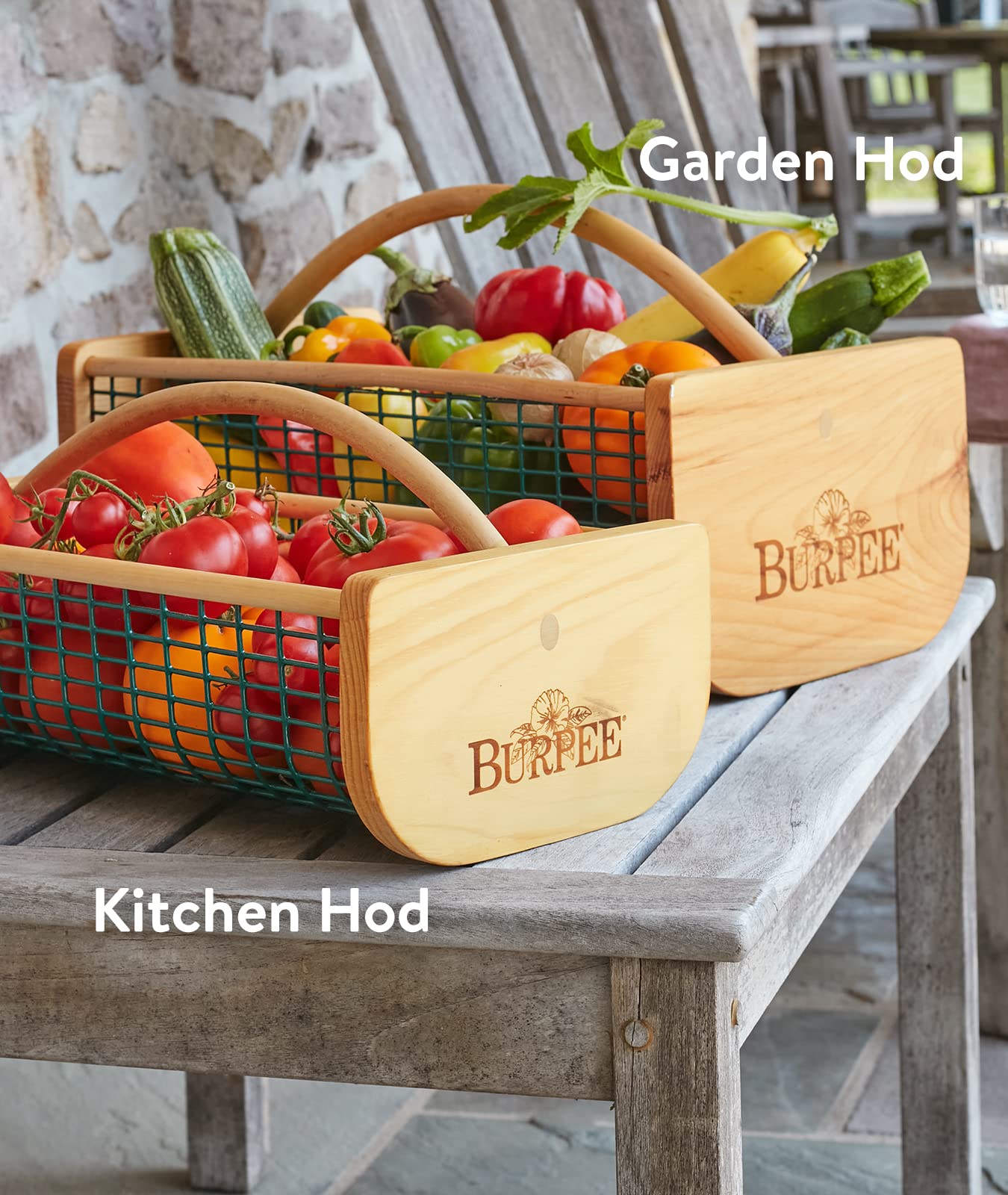 Burpee Medium Garden Hod - Durable Harvesting Basket for Fresh Fruits & Vegetables - Ideal for Kitchen, Farmers Market & Outdoor Gardening