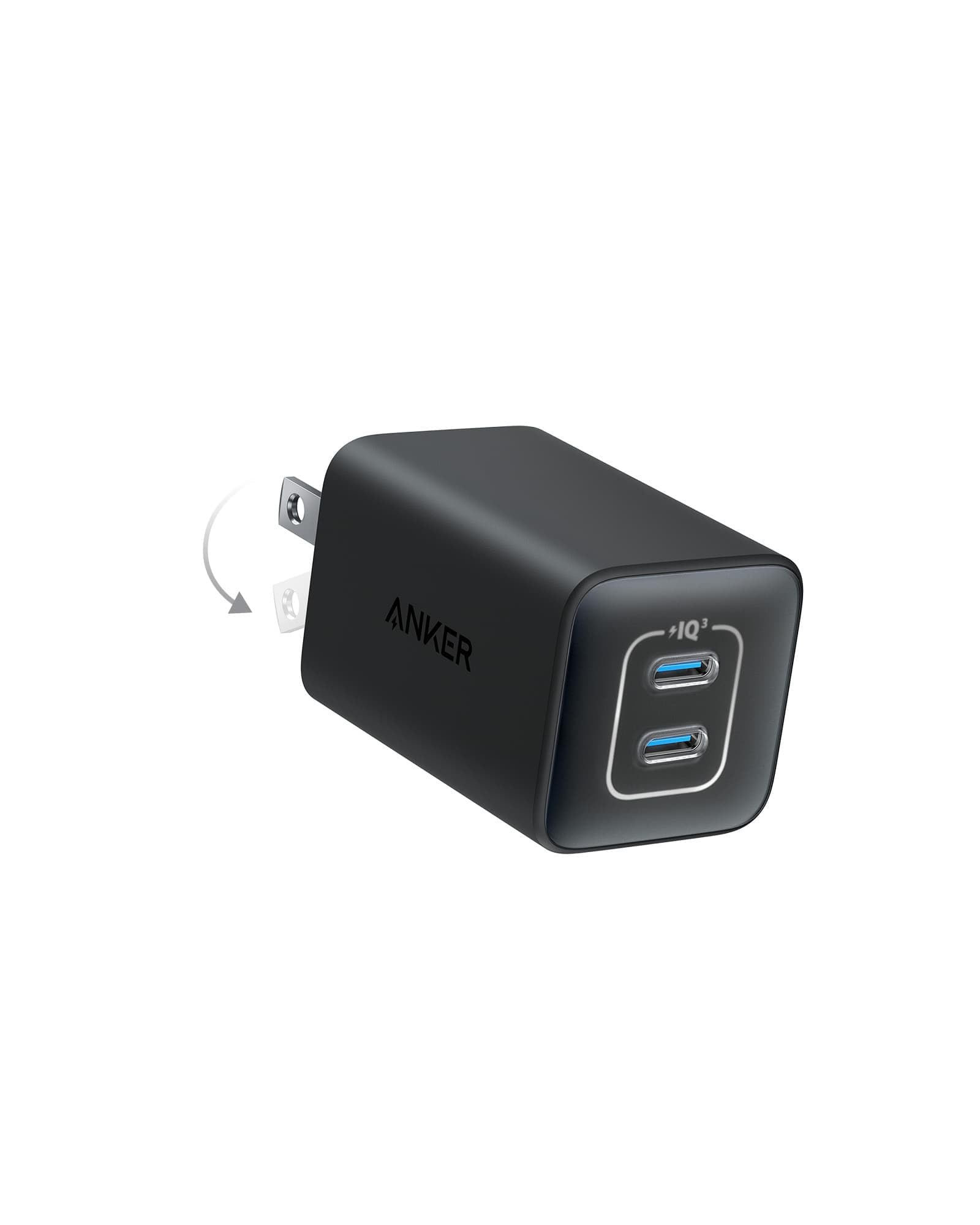 Anker Nano 47W USB C GaN Charger - Fast Compact Foldable 2-Port Wall Charger for iPhone 16/15/14/13, Samsung Galaxy S23/S22, Google Pixel 8/7 - Perfect for Travel, Office & Home Use with MagSafe Compatibility