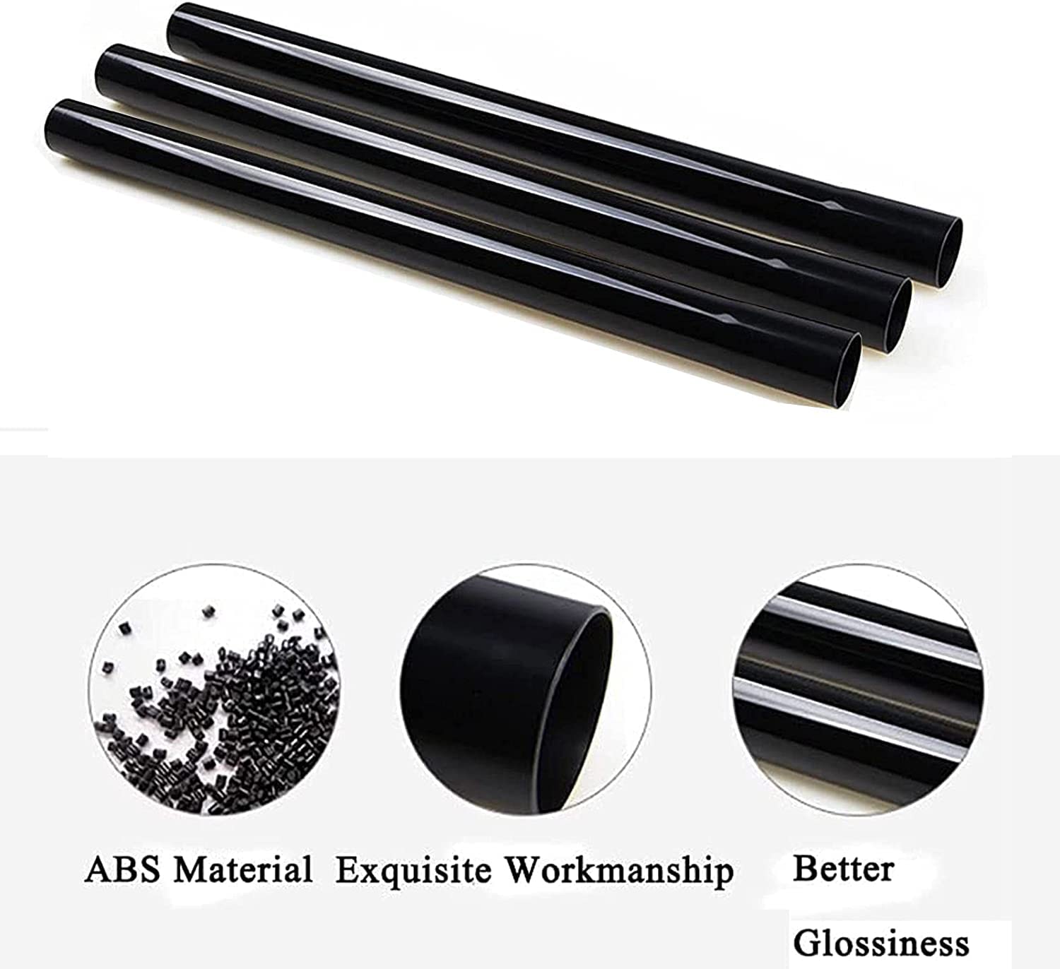 3 Pack 1.25 Inch (32mm) Vacuum Extension Wand - Durable Plastic Replacement Tube for Shop Vacs - Extends to 14.6 Inches - Perfect for Cleaning Hard-to-Reach Areas, Car Detailing & Home Maintenance