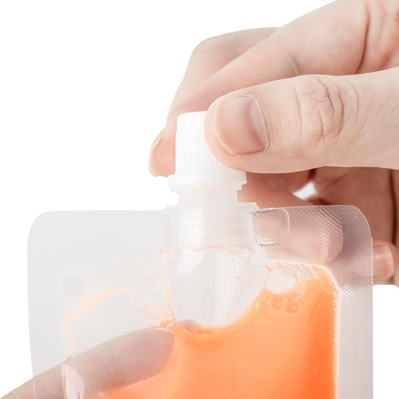100 PCS Custom Drink Bags with Spout | Personalized 3.25 oz Clear Drink Pouches | Full Color Printing for Parties, Events & On-the-Go Hydration