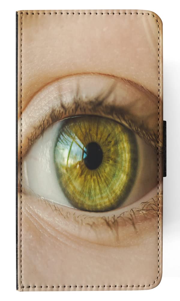 Hazel Green Eyes Flip Wallet Phone Case for Apple iPhone X & Xs - Stylish Protective Cover with Card Holder for Everyday Use
