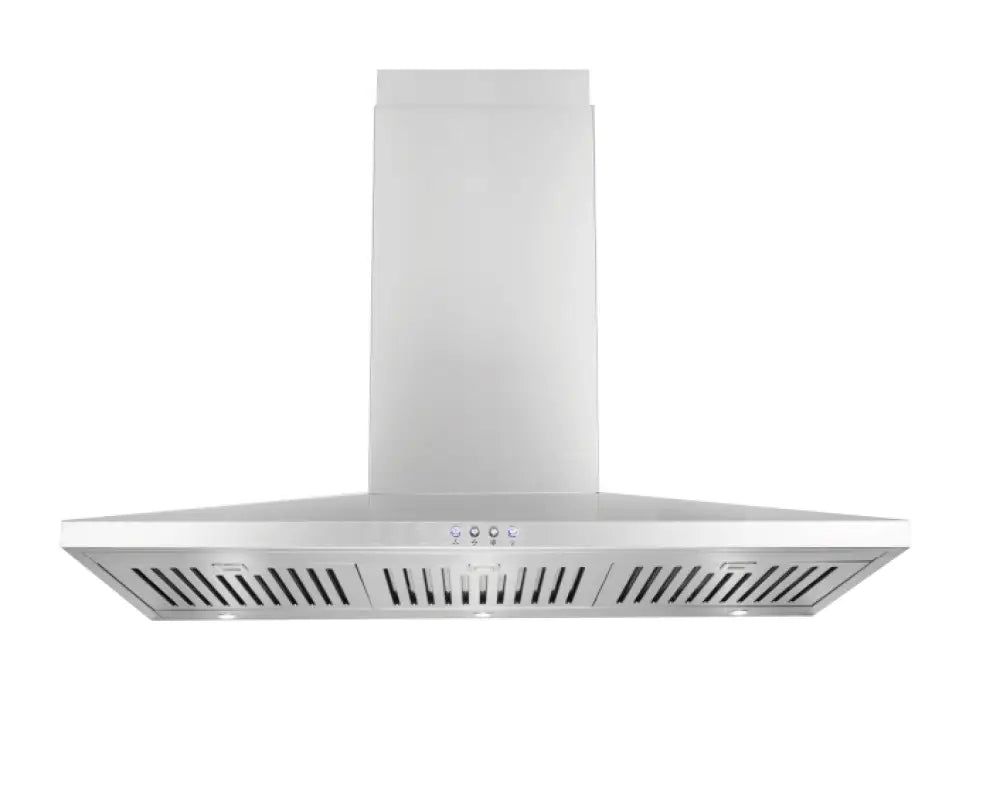 Glem GQA90SC 90cm Slim Stainless Steel Range Hood with Dual Fan Motor - Powerful Kitchen Ventilation for Smoke & Odor Removal - Perfect for Modern Home Cooking