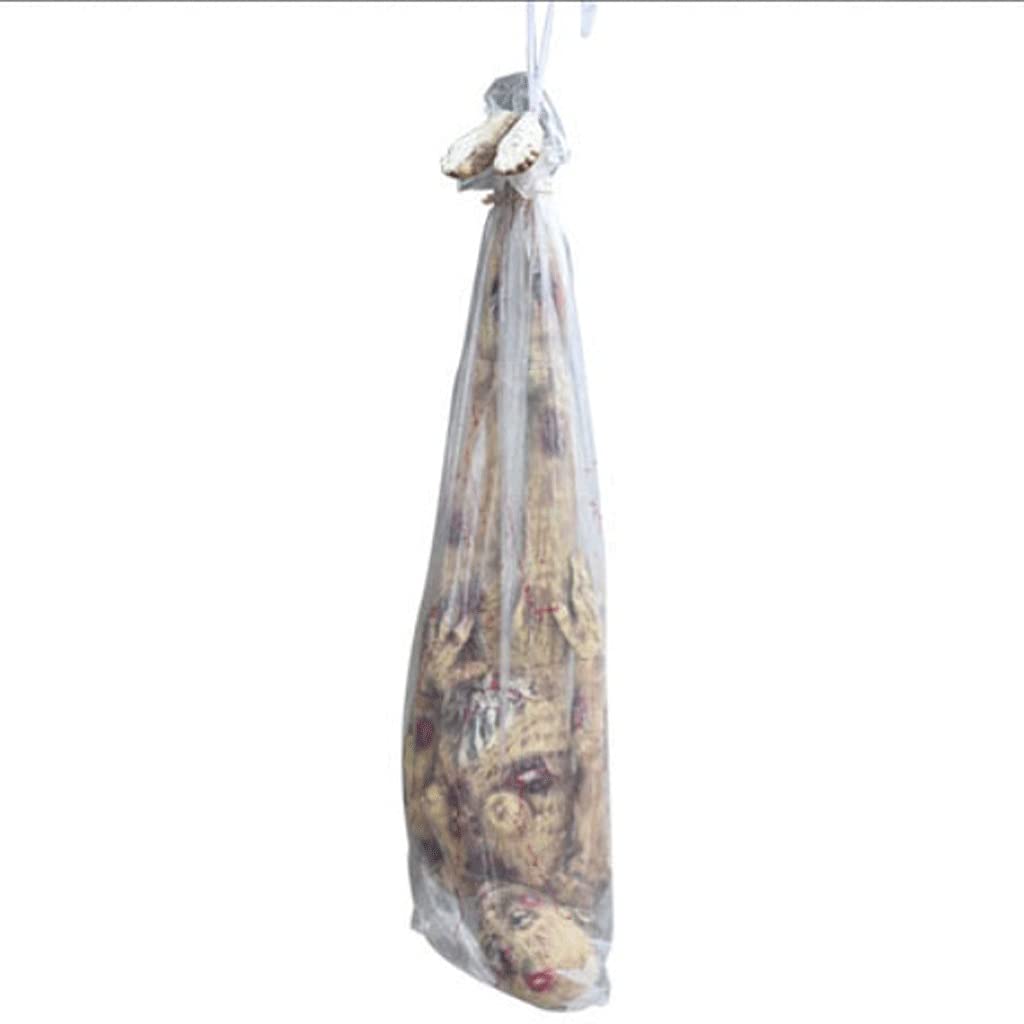 LZL 59 Inch Realistic Halloween Mummy Decoration - Scary Hanging Corpse with Skull for Halloween Party, Haunted House, and Outdoor Decor (Color: A)