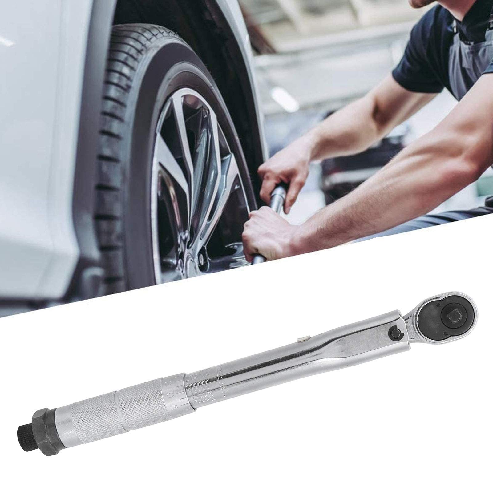 TOPINCN Adjustable Steel Alloy Torque Wrench for Motorcycle Maintenance & Repair - Perfect for Bike Tune-ups, Tire Changes & Engine Work