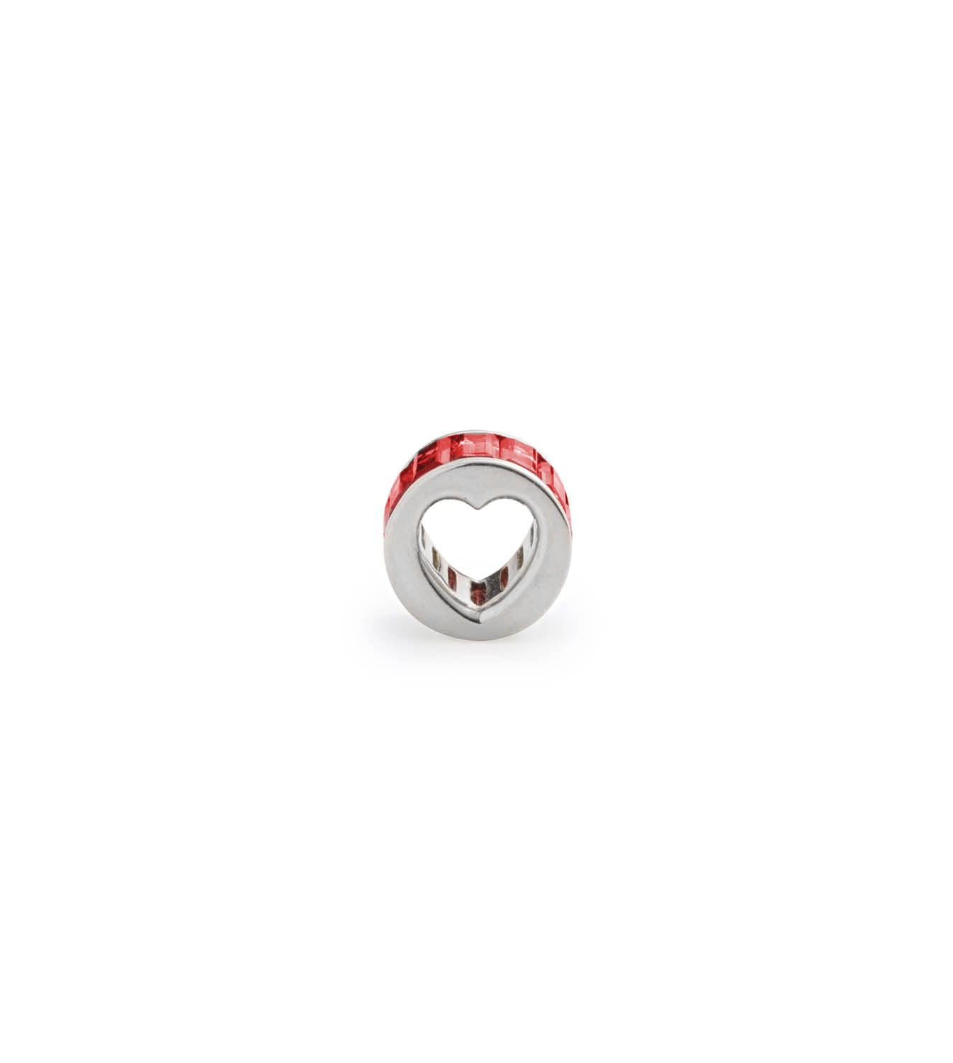 Baguette Ruby Heart Pendant Necklace in 14K White Gold - Perfect for Valentine's Day Gifts & Romantic Occasions