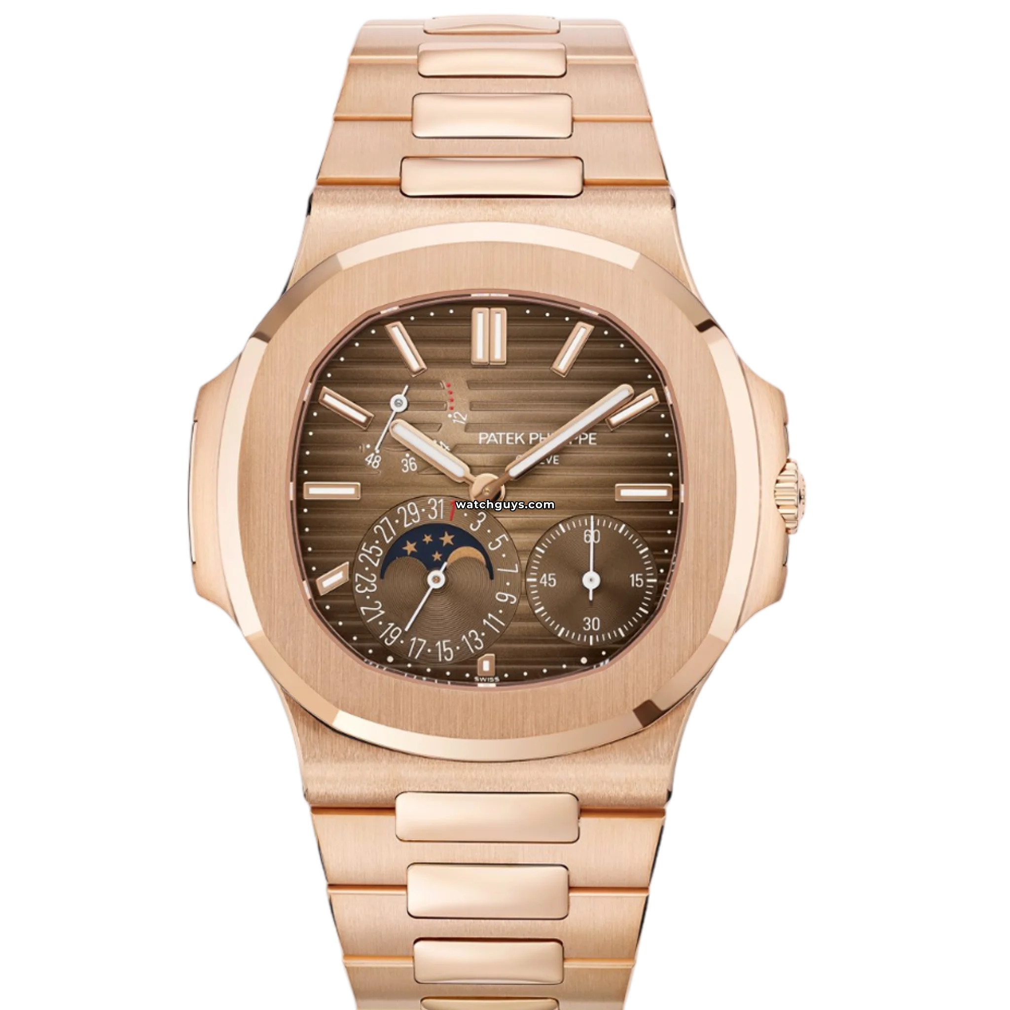 Luxury Patek Philippe Nautilus 5712/1R 001 Rose Gold Watch - Premium Swiss Automatic Men's Timepiece for Business & Formal Occasions