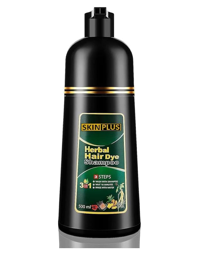 URBANMAC Herbal Hair Dye Shampoo - 3-in-1 Formula for Scalp Health, Shine & Moisture | Long-Lasting Color & Full Coverage (500ml) | Perfect for Gray Coverage & Daily Hair Care at Home