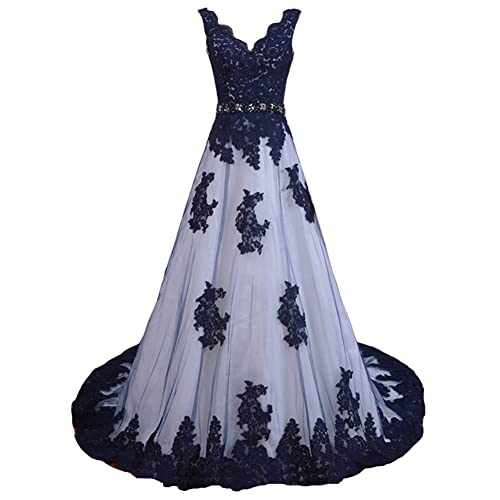 Dark Navy and White