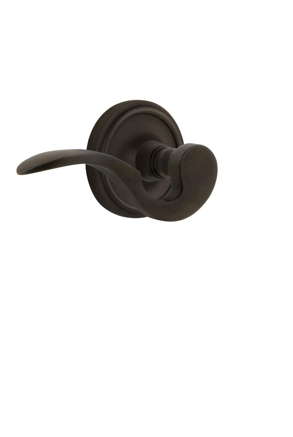 Nostalgic Warehouse 772565 Classic Rose Left-Handed Manor Lever Passage Door Handle - 2.375